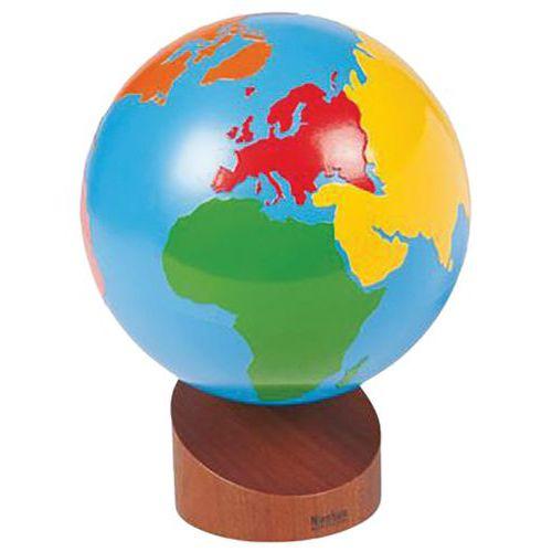 Illustration de : Globe des continents colorés - Nienhuis