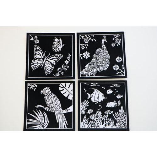 Illustration de : Set de 4 cartes velours