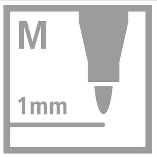 Illustration de : Feutre non permanent pointe moyenne 1 mm noir - Stabilo