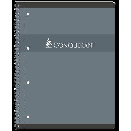 Illustration de : Cahier feuilles perforées 4 trous 23x29.7cm 70g 160 pages - Conquerant