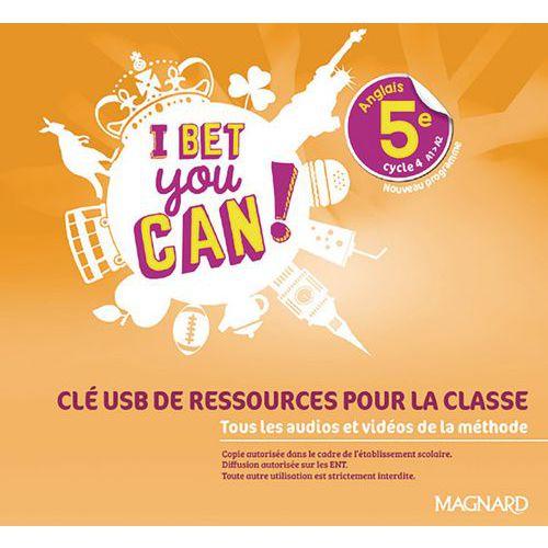 Illustration de : 9782210107915 I BET YOU CAN! 5E (2018) - CLE USB RESSOURCES CLASSE