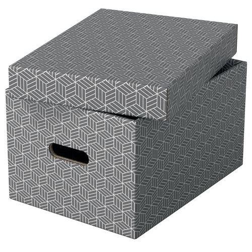 Illustration de : Boîtes de rangement format M gris, x3 - Esselte Home