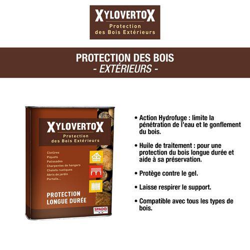 Illustration de : Huile de protection de bois extérieurs - Bidon 5 L - Xylovertox