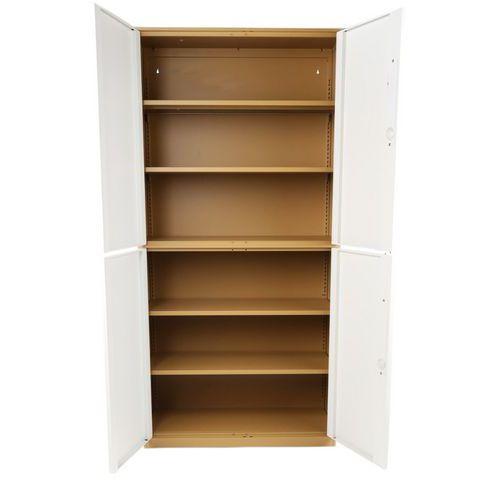 Illustration de : Armoire haute 4 portes battantes - Manutan Expert