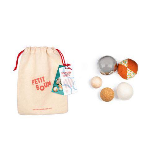 Illustration de : Lot 5 balles sensorielles