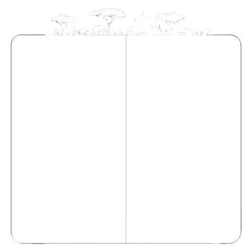 Illustration de : Mur liberté Décor Savane émaillé blanc Fixation magnétique Ulmann