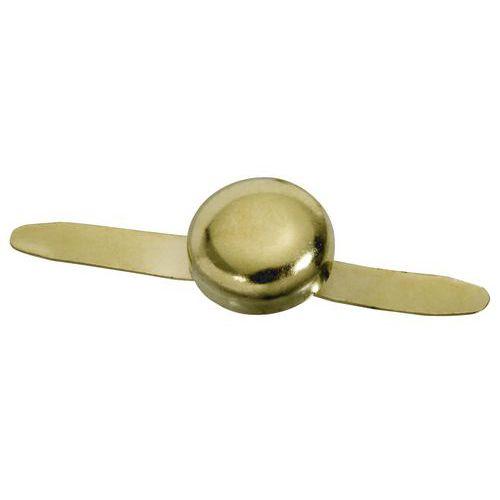 Illustration de : Boite 100 attaches parisiennes laiton 40 mm