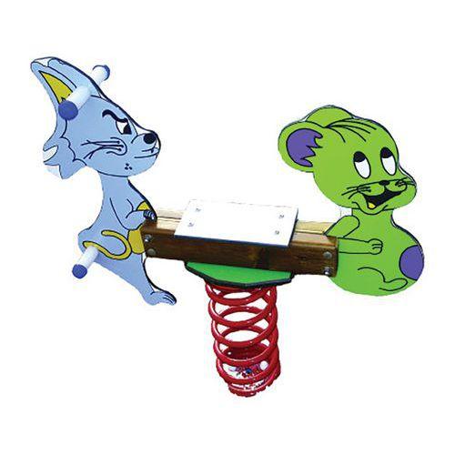 Illustration de : Jeu à ressort PTIT LOUP CHAT SOURIS