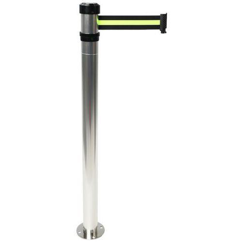 Illustration de : Poteau aluminium à sangle 2 m à fixer au sol - Manutan Expert