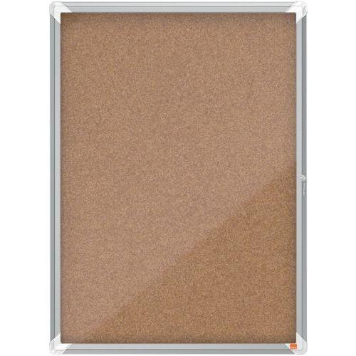 Illustration de : Vitrine d'intérieur Nobo à fond en liège 9 x A4