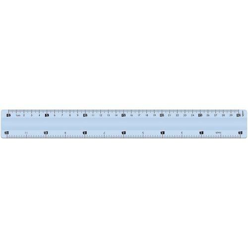 Illustration de : Règle plate 30 cm incassable - Maped