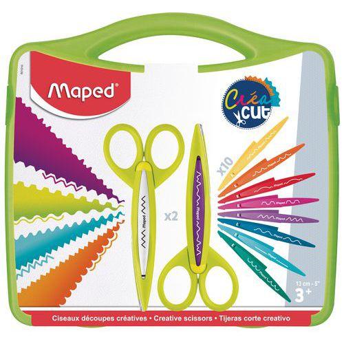 Illustration de : Mallette ciseaux découpes créatives - Maped