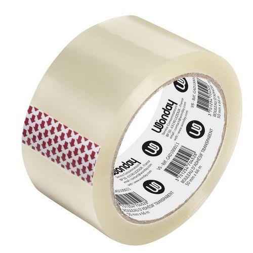 Illustration de : Rouleau adhésif transparent 50 µ 66m x 50mm - Wonday