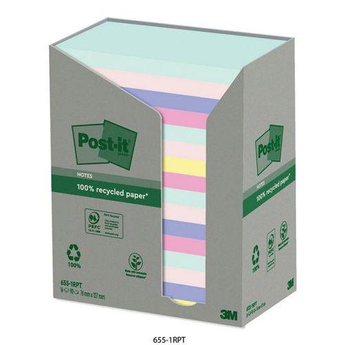 Illustration de : Note Post-it recyclées - Nature