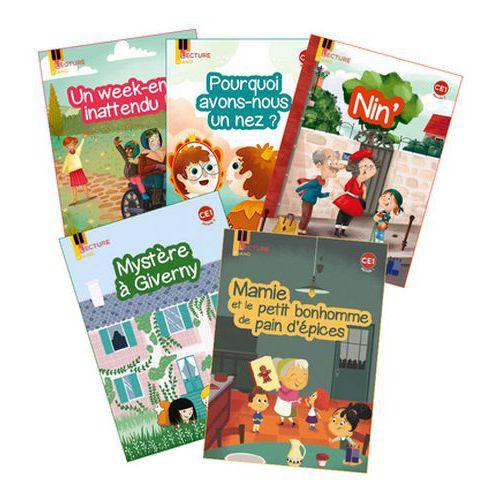 Illustration de : 9782725642444 Lecture Piano CE1 pack 5 albums premières lectures