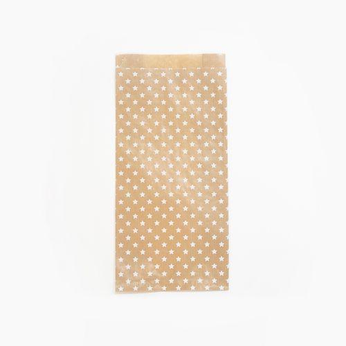 Illustration de : Sachet de 50 pochettes kraft 15x31+6cm Etoiles - Clairefontaine