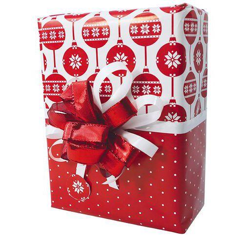 Illustration de : Rouleau papier cadeau 60g 50x0,70m Boules scandi - Clairefontaine