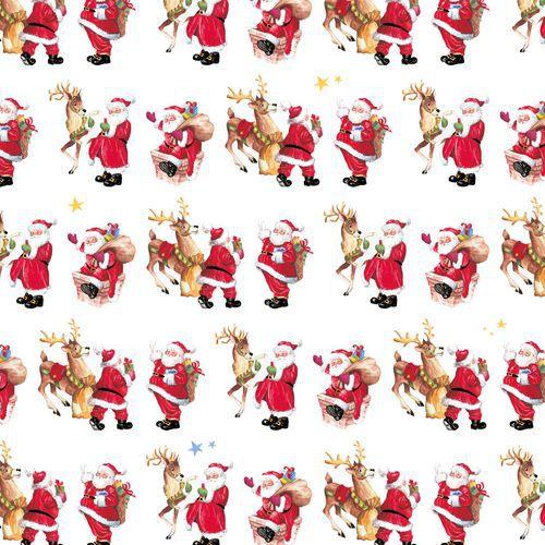 Illustration de : Rouleau papier cadeau 60g 50x0,70m Santa - Clairefontaine