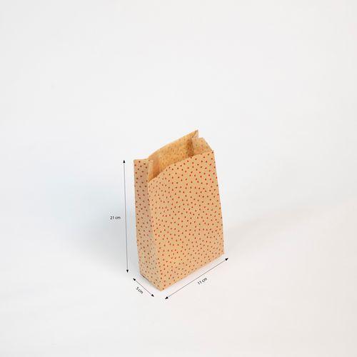 Illustration de : Sachet de 50 pochettes kraft 11x21+5cm Coeurs - Clairefontaine