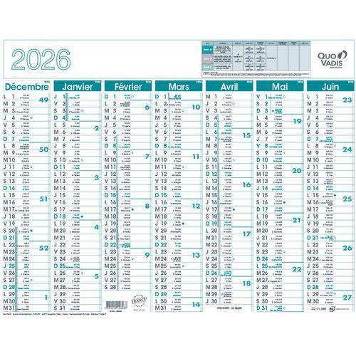 Illustration de : Calendrier banque Classic - 43x33,5 cm - Année 2026 - Quo Vadis