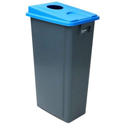 Illustration de : Poubelle et couvercle tri sélectif - 60 ou 80 L - Manutan Expert