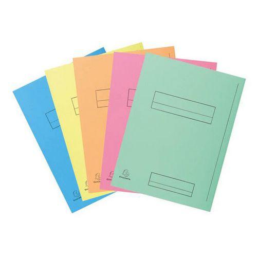 Illustration de : Paquet 50 chemises imprimées 2 rabats SUPER 210 assorties - Exacompta