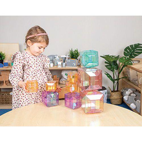 Illustration de : Cube à facettes lumineux - 12 pièces multicolores - Hope Education