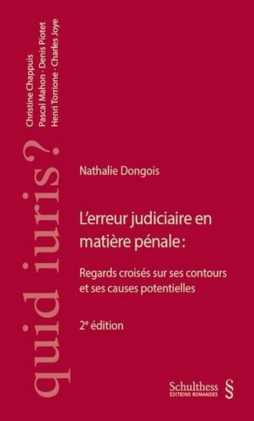 L'erreur judiciaire en matière pénale - Image principale