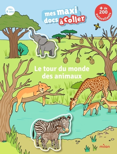 Le tour du monde des animaux - "mes maxi docs à coller" - Image principale