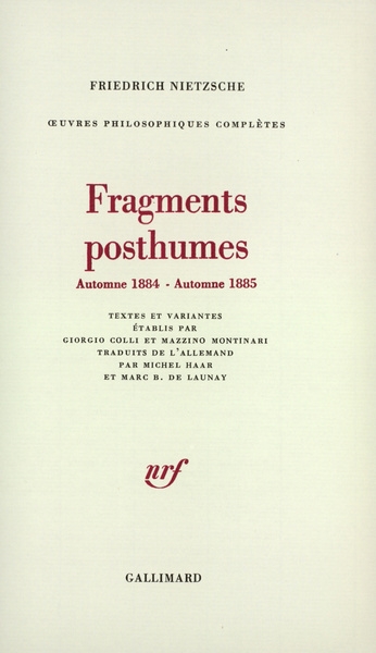 Fragments posthumes - Image principale