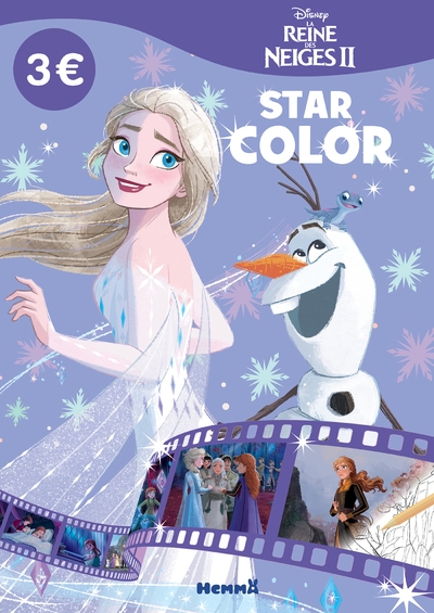 Disney la reine des neiges 2 - star color - (elsa et olaf fond mauve) - Image principale