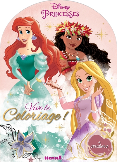 Disney princesses - vive le coloriage ! (ariel, vaiana, raiponce) - Image principale