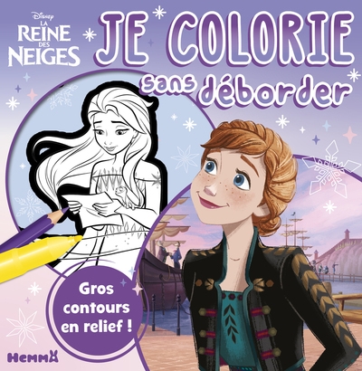 Disney la reine des neiges - je colorie sans déborder (anna fond mauve dégradé) - Image principale