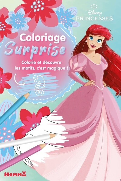 Disney princesses - coloriage surprise (ariel) - colorie et découvre les motifs, c'est magique ! - Image principale