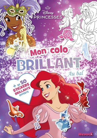 Disney princesses - mon colo brillant - au bal - + de 50 stickers brillants offerts - Image principale