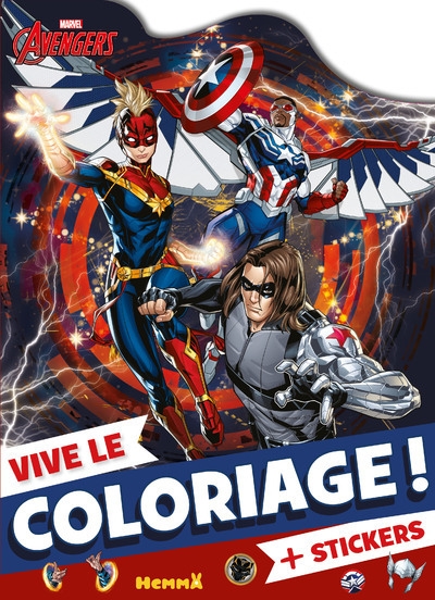 Marvel avengers - vive le coloriage ! (falcon, le soldat de l'hiver, captain marvel) - + stickers - Image principale