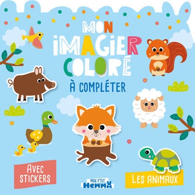 Mon p'tit hemma - mon imagier coloré à compléter - les animaux - avec stickers - Image principale