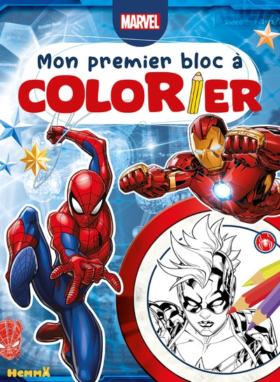 Marvel - mon premier bloc à colorier (spider-man, iron man, gamora) - Image principale