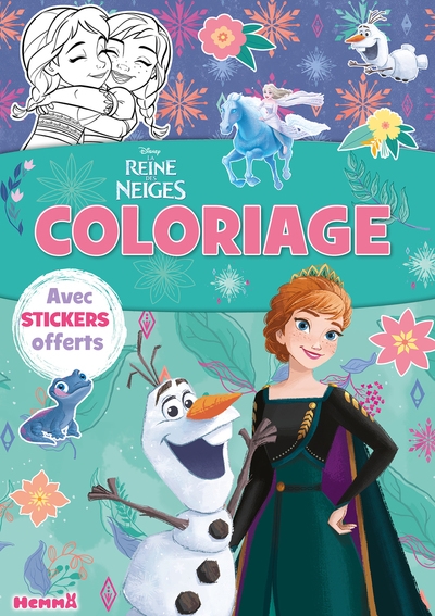 Disney la reine des neiges - coloriage avec stickers (olaf et reine anna) - offerts - Image principale