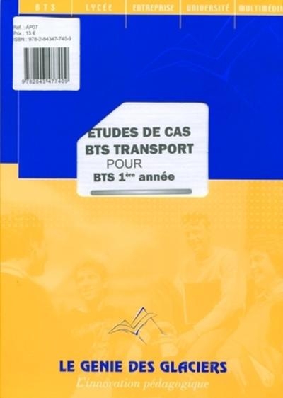 Etudes de cas bts transport tome 1 - pochette. bts 1ere annee - Image principale