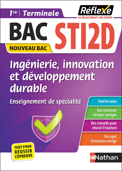Guide bac sti2d - spécialité ingénierie, innovation et développement durable 1re/ tle - réflexe - n° 9 - Image principale