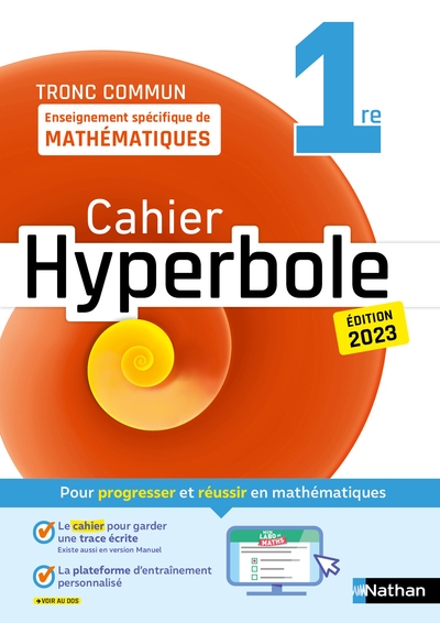 Hyperbole 1ère - enseignement spécifique - cahier - 2023 - Image principale