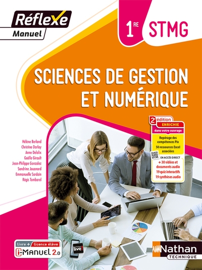 Sciences de gestion et numérique - 1ère stmg (manuel réflexe) livre + licence élève - 2023 - Image principale