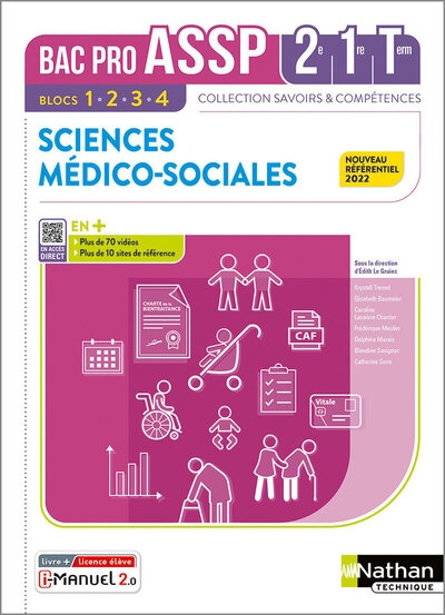 Sciences médico-sociales 2e-1re-term - livre + licence élève 2022 - Image principale
