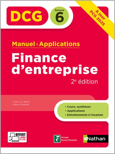 Finance d'entreprise - dcg - epreuve 6 - manuel et applications 2024 - Image principale