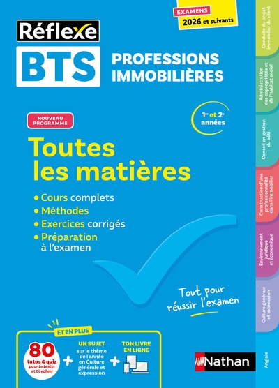 Toutes les matières bts professions immobilières - réflexe n° 33 - Image principale