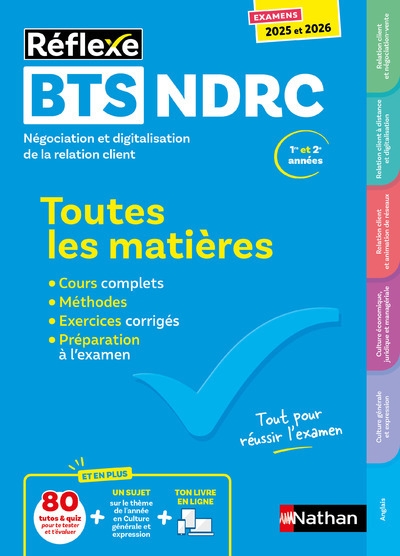 Toutes les matières bts ndrc - réflexe n° 8 - 2025-2026 - Image principale