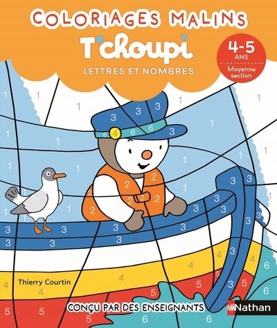 T'choupi lettres et nombres ms - coloriages malins - 4-5 ans - Image principale