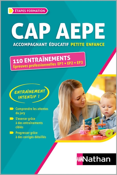 Cap accompagnement éducatif petite enfance 110 entraînements epreuves professionnelles ep1 ep2 ep3 2024-2025 - Image principale