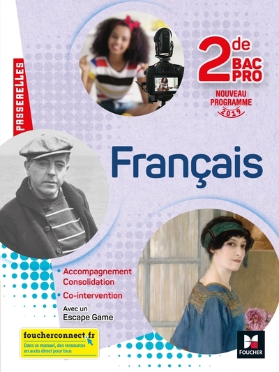 Passerelles - francais 2nde bac pro - éd. 2019 - manuel élève - Image principale